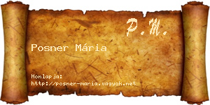 Posner Mária névjegykártya