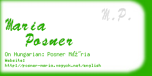 maria posner business card